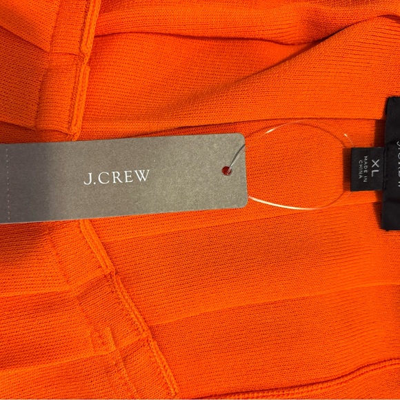 J Crew Pleated MIDI Sweater Skirt with side closure. Persimmon. Never worn. - Picture 5 of 7